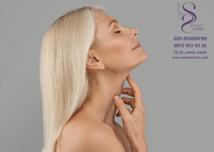 Removing double chin with surgery