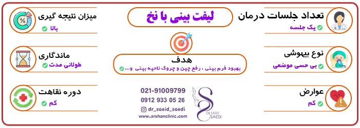 اطلاعات درباره لیفت بینی با نخ